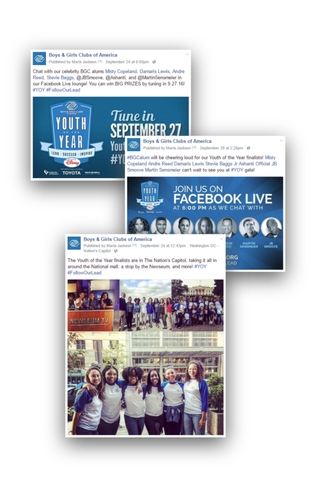 Boys & Girls Club of America Youth of the Year Social Marketing