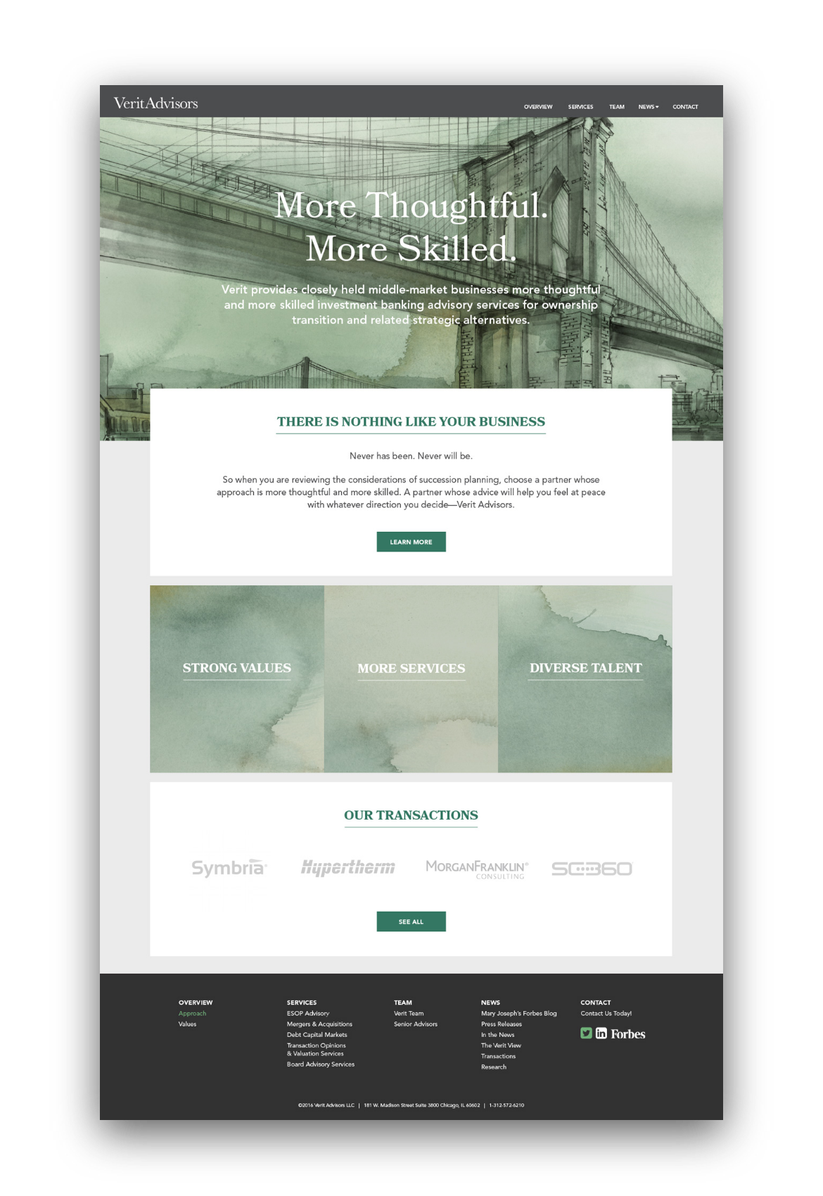 Verit Advisors homepage