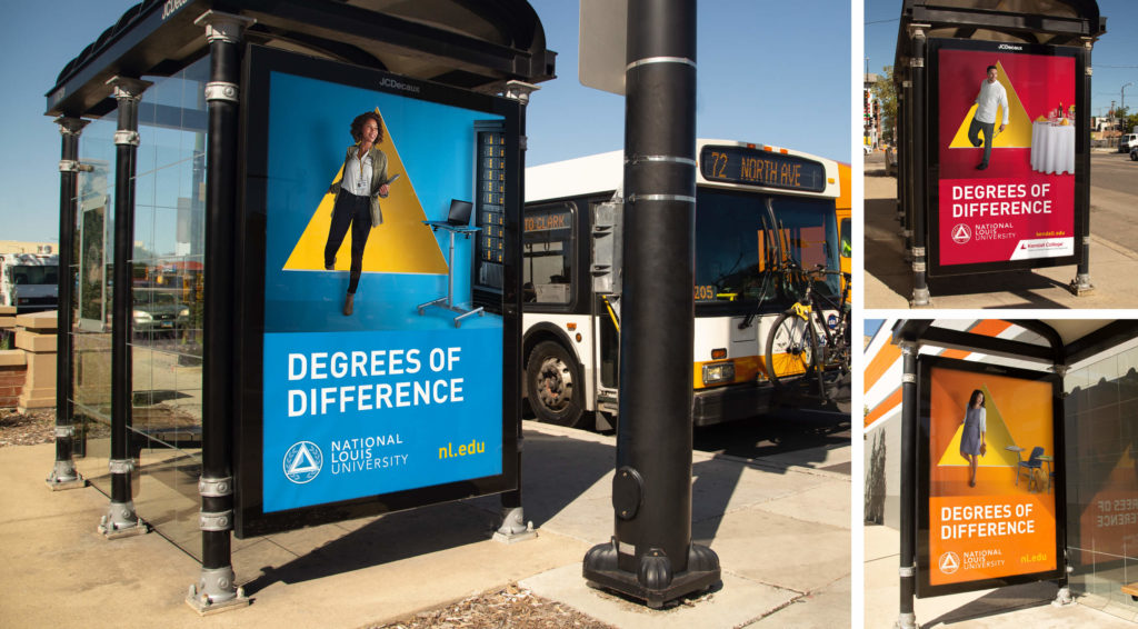 National Louis University Bus Stop Ads